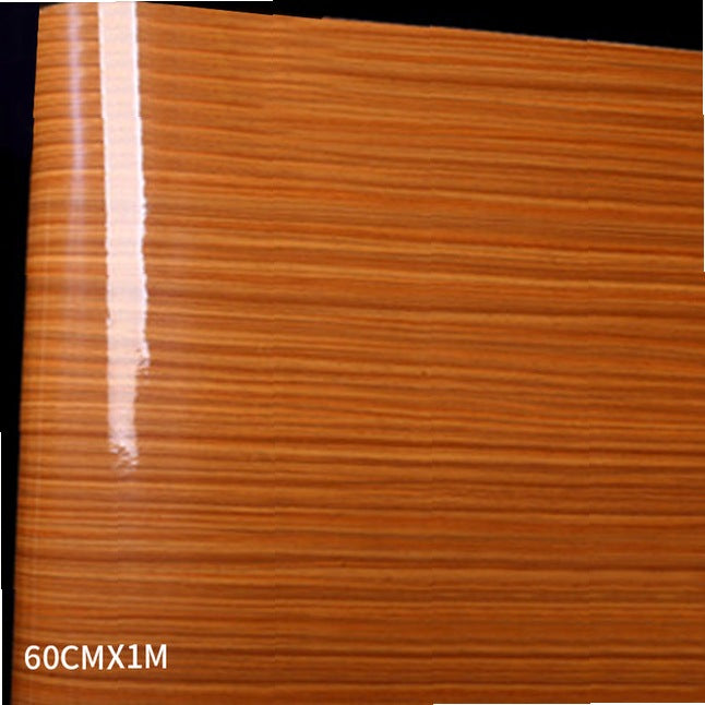 Wood grain PVC wallpaper film for furniture, closet doors, kitchen cabinets - adhesive wall sticker for home office decor renovation