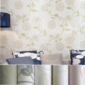 3D Non-woven Wallpaper 10 Meter Roll - Three-dimensional Romantic Pastoral Design for Bedroom Living Room TV Background Wall Decor