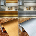 Self Adhesive PVC Vinyl Contact Paper 2/4m Stainless Steel Kitchen Appliance Peel and Stick Wallpaper Shelf Liner