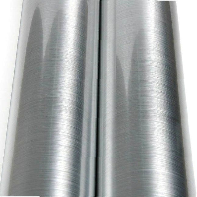 Self Adhesive PVC Vinyl Contact Paper 2/4m Stainless Steel Kitchen Appliance Peel and Stick Wallpaper Shelf Liner