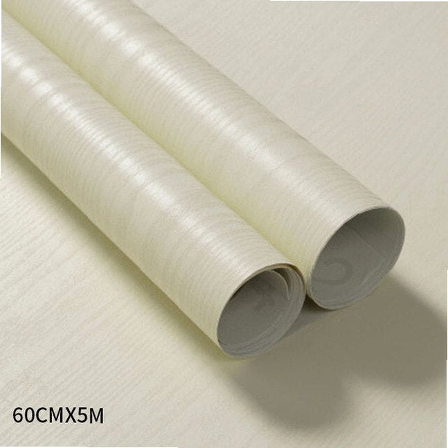 Wood grain PVC wallpaper film for furniture, closet doors, kitchen cabinets - adhesive wall sticker for home office decor renovation