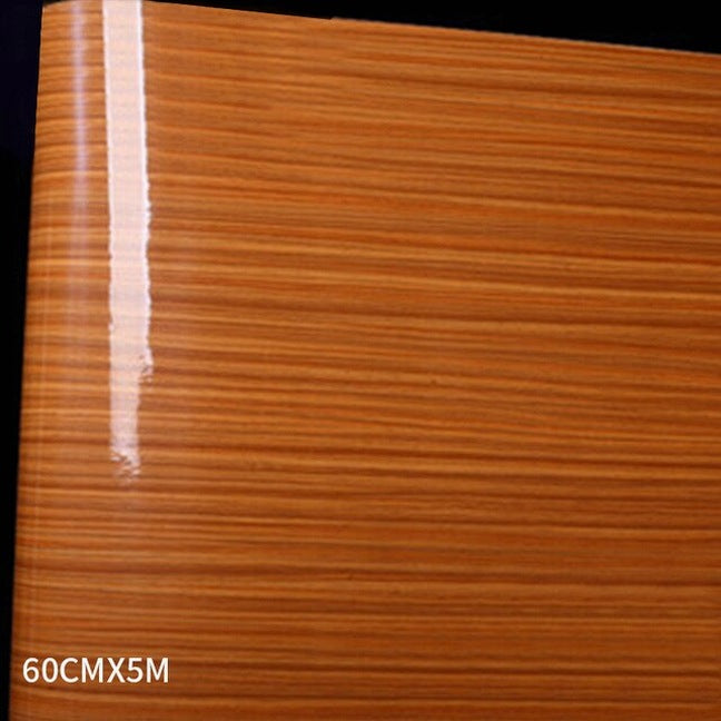 Wood grain PVC wallpaper film for furniture, closet doors, kitchen cabinets - adhesive wall sticker for home office decor renovation